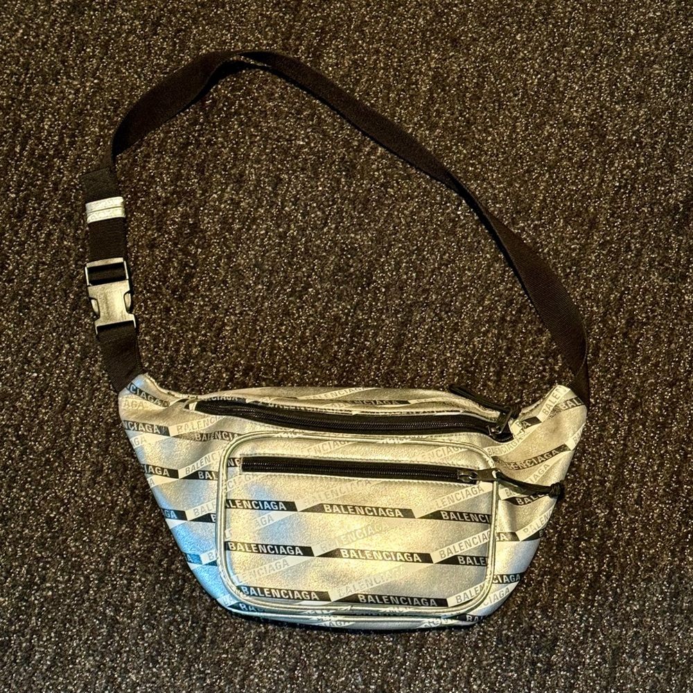 Balenciaga Metallic Leather Explorer Belt Bag